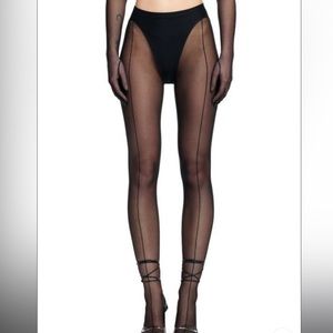 Black Mugler x H&M leggings